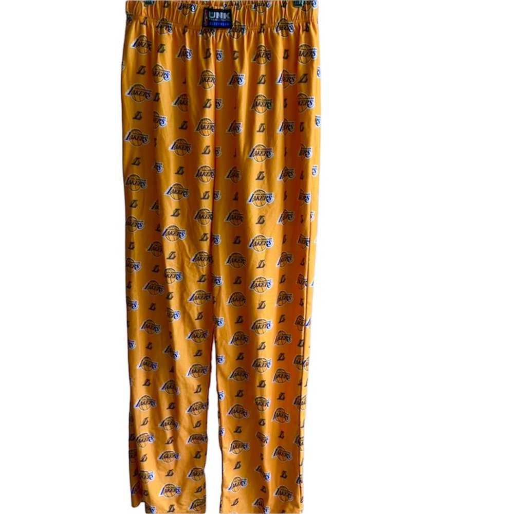 Los Angeles Lakers Mens Official NBA UNK Sleepwear Pajama Lounge Pants Sz L